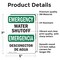 Signmission Water Shutoff Bilingual, 5 in W x Rectangle, Vinyl Decal OS-2PACK-EM-D-57-L-10362 - alternate 2